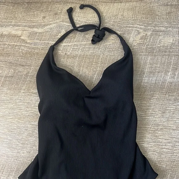 AQUA Swim Black One Piece Bathing Suite Size S - Picture 2 of 5
